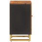 vidaXL Mobiletto da Bagno Marrone e Nero 38x33,5x58 cm Legno di Mango