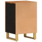 vidaXL Mobiletto da Bagno Marrone e Nero 38x33,5x58 cm Legno di Mango
