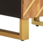 vidaXL Mobiletto da Bagno Marrone e Nero 38x33,5x58 cm Legno di Mango