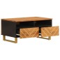 vidaXL Tavolino da Salotto Marrone e Nero 80x54x40 cm Legno di Mango