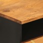 vidaXL Tavolino da Salotto Marrone e Nero 80x54x40 cm Legno di Mango