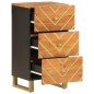 vidaXL Credenza Marrone e Nera 40x33,5x75cm in Legno Massello di Mango vidaXL Credenza Marrone e Nera 40x33,5x75cm in Legno Massello di Mango