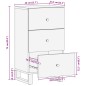 vidaXL Credenza Marrone e Nera 40x33,5x75cm in Legno Massello di Mango vidaXL Credenza Marrone e Nera 40x33,5x75cm in Legno Massello di Mango