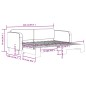 vidaXL Divano Letto con Letto Estraibile Tortora 90x200 cm in Tessuto