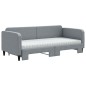 vidaXL Divano Letto Estraibile Materassi Grigio Chiaro 90x190 Tessuto vidaXL Divano Letto Estraibile Materassi Grigio Chiaro 90x190 Tessuto