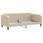 vidaXL Divano Letto Estraibile con Materassi Crema 90x200 cm Tessuto