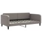 vidaXL Divano Letto Estraibile con Cassetti Tortora 100x200 cm Tessuto vidaXL Divano Letto Estraibile con Cassetti Tortora 100x200 cm Tessuto