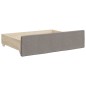 vidaXL Divano Letto Estraibile con Cassetti Tortora 100x200 cm Tessuto vidaXL Divano Letto Estraibile con Cassetti Tortora 100x200 cm Tessuto