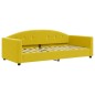 vidaXL Divano Letto Estraibile con Cassetti Giallo 90x200cm in Velluto vidaXL Divano Letto Estraibile con Cassetti Giallo 90x200cm in Velluto