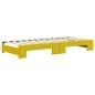 vidaXL Divano Letto Estraibile con Cassetti Giallo 90x200cm in Velluto vidaXL Divano Letto Estraibile con Cassetti Giallo 90x200cm in Velluto