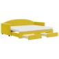 vidaXL Divano Letto Estraibile con Cassetti Giallo 80x200cm in Velluto