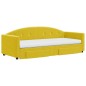 vidaXL Divano Letto Estraibile con Cassetti Giallo 80x200cm in Velluto