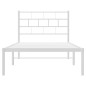 vidaXL Giroletto con Testiera Metallo Bianco 80x200 cm vidaXL Giroletto con Testiera Metallo Bianco 80x200 cm