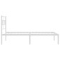 vidaXL Giroletto con Testiera Metallo Bianco 80x200 cm vidaXL Giroletto con Testiera Metallo Bianco 80x200 cm