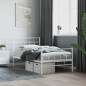 vidaXL Giroletto con Testiera e Pediera Metallo Bianco 107x203 cm vidaXL Giroletto con Testiera e Pediera Metallo Bianco 107x203 cm