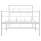 vidaXL Giroletto con Testiera e Pediera Metallo Bianco 107x203 cm vidaXL Giroletto con Testiera e Pediera Metallo Bianco 107x203 cm