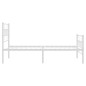 vidaXL Giroletto con Testiera e Pediera Metallo Bianco 107x203 cm vidaXL Giroletto con Testiera e Pediera Metallo Bianco 107x203 cm