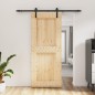 vidaXL Porta Scorrevole con Set Hardware 85x210 cm Legno Massello Pino