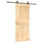 vidaXL Porta Scorrevole con Set Hardware 85x210 cm Legno Massello Pino vidaXL Porta Scorrevole con Set Hardware 85x210 cm Legno Massello Pino