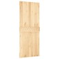 vidaXL Porta Scorrevole con Set Hardware 85x210 cm Legno Massello Pino vidaXL Porta Scorrevole con Set Hardware 85x210 cm Legno Massello Pino