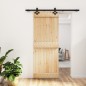 vidaXL Porta Scorrevole con Set Hardware 80x210 cm Legno Massello Pino vidaXL Porta Scorrevole con Set Hardware 80x210 cm Legno Massello Pino