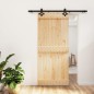 vidaXL Porta Scorrevole con Set Hardware 90x210 cm Legno Massello Pino vidaXL Porta Scorrevole con Set Hardware 90x210 cm Legno Massello Pino
