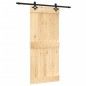 vidaXL Porta Scorrevole con Set Hardware 90x210 cm Legno Massello Pino vidaXL Porta Scorrevole con Set Hardware 90x210 cm Legno Massello Pino