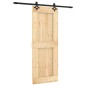 vidaXL Porta Scorrevole con Set Hardware 80x210 cm Legno Massello Pino vidaXL Porta Scorrevole con Set Hardware 80x210 cm Legno Massello Pino