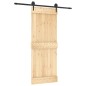 vidaXL Porta Scorrevole con Set Hardware 80x210 cm Legno Massello Pino vidaXL Porta Scorrevole con Set Hardware 80x210 cm Legno Massello Pino