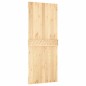 vidaXL Porta Scorrevole con Set Hardware 85x210 cm Legno Massello Pino