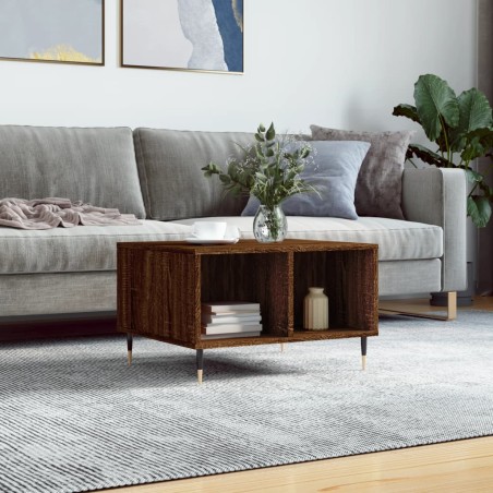 vidaXL Tavolino da Salotto Rovere Marrone 60x50x36,5 cm in Multistrato