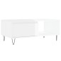 vidaXL Tavolino Salotto Bianco Lucido 90x50x36,5 cm Legno Multistrato