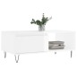 vidaXL Tavolino Salotto Bianco Lucido 90x50x36,5 cm Legno Multistrato