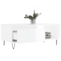 vidaXL Tavolino Salotto Bianco Lucido 90x50x36,5 cm Legno Multistrato