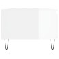 vidaXL Tavolino Salotto Bianco Lucido 90x50x36,5 cm Legno Multistrato