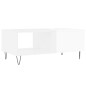 vidaXL Tavolino Salotto Bianco Lucido 90x50x36,5 cm Legno Multistrato