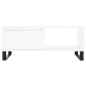 vidaXL Tavolino da Salotto Bianco 90x50x36,5 cm in Legno Multistrato
