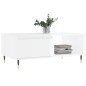 vidaXL Tavolino Salotto Bianco Lucido 90x50x36,5 cm Legno Multistrato