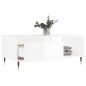 vidaXL Tavolino Salotto Bianco Lucido 90x50x36,5 cm Legno Multistrato