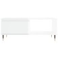vidaXL Tavolino Salotto Bianco Lucido 90x50x36,5 cm Legno Multistrato
