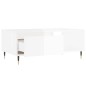 vidaXL Tavolino Salotto Bianco Lucido 90x50x36,5 cm Legno Multistrato