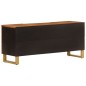 vidaXL Mobile Porta TV Marrone e Nero 105x33,5x46 cm in Legno di Mango vidaXL Mobile Porta TV Marrone e Nero 105x33,5x46 cm in Legno di Mango