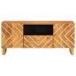 vidaXL Mobile Porta TV Marrone e Nero 105x33,5x46 cm in Legno di Mango vidaXL Mobile Porta TV Marrone e Nero 105x33,5x46 cm in Legno di Mango