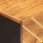 vidaXL Comodino Marrone e Nero in Legno Massello di Mango