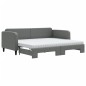 vidaXL Divano Letto Estraibile Materassi Grigio Scuro 90x190cm Tessuto