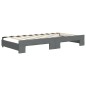 vidaXL Divano Letto Estraibile Materassi Grigio Scuro 90x190cm Tessuto