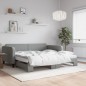 vidaXL Divano Letto Estraibile Materassi Grigio Chiaro 100x200 Tessuto vidaXL Divano Letto Estraibile Materassi Grigio Chiaro 100x200 Tessuto