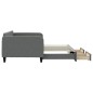 vidaXL Divano Letto Estraibile Cassetti Grigio Scuro 100x200cm Tessuto vidaXL Divano Letto Estraibile Cassetti Grigio Scuro 100x200cm Tessuto