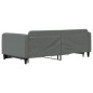 vidaXL Divano Letto Estraibile Cassetti Grigio Scuro 100x200cm Tessuto vidaXL Divano Letto Estraibile Cassetti Grigio Scuro 100x200cm Tessuto