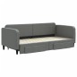 vidaXL Divano Letto Estraibile Cassetti Grigio Scuro 90x200cm Tessuto